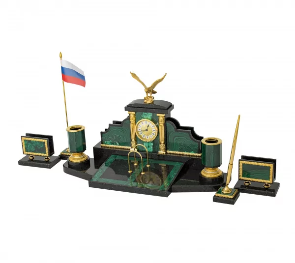 Письменный набор Как у Путина В.В. из малахита 0C-00000417