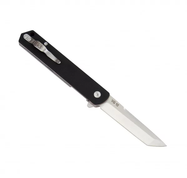 Нож складной Сёгун  (сталь VG10, рукоять черно-красная G10, керамический подшипн
