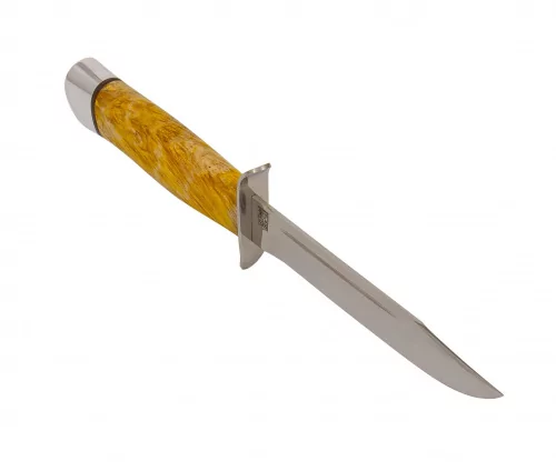 Нож Разведчика (сталь 95x18, Ручка кап клена стаб. Желтыйал.) 0З-00007300 (4)
