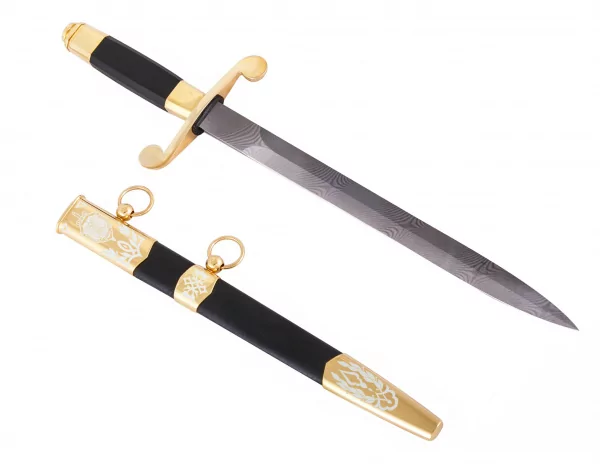 Кортик Офицерский ФСБ (сталь дамасская, ножна кожа) 0С-00001537
